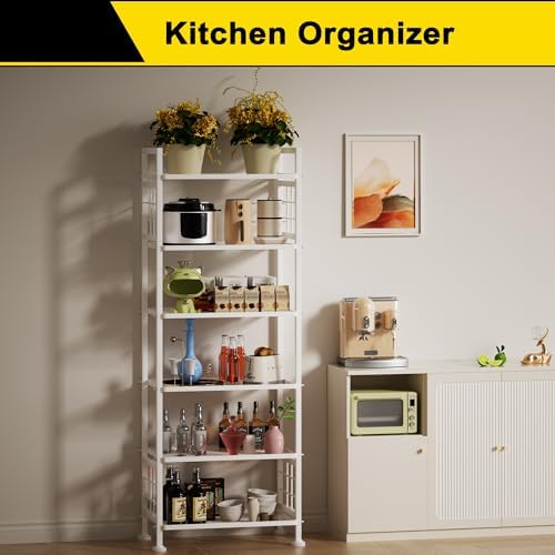 GIOTORENT 6-Wire Garage Shelving Storage Shelves, Metal Shelving Unit Pantry Rack, Kitchen Storage Adjustable Shelf 900L