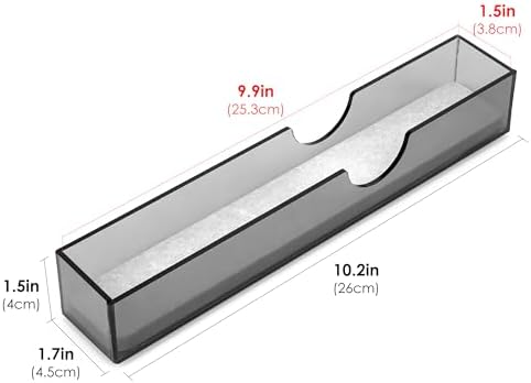 Acrylic Electric Toothbrush Holder with Diatomite Drying Stone, Bathroom Drawer Organizer with Drainage Hole for Tooth B