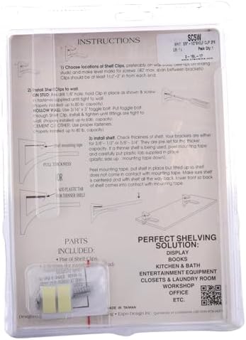 CRL White - Aluminum Glass Shelf Bracket for 3/8" to 1/2" Glass