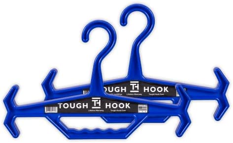 Tough Hook Original Heavy Duty Hangers, USA-Made, Police & Scuba, 2 Blue