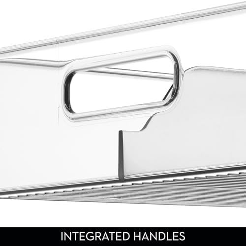 iDesign Divided Pantry Bin with Handle, Clear