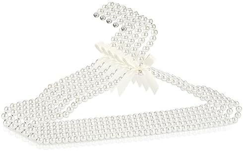 Adorila Pearl Hangers 16in for Wedding Dress Bridal Gown, 5-Pack