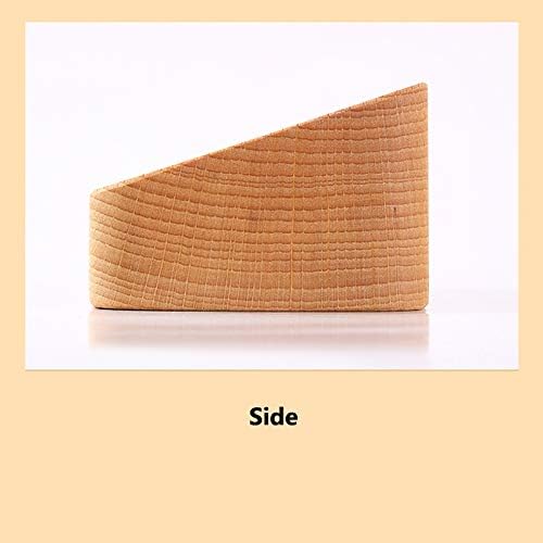 Sizikato Wooden Business Card Holder for Desk, 3 Card Slots Business Card Display Holder Stand