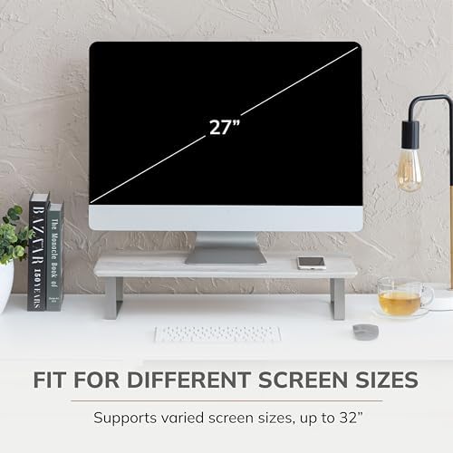 Anji Mountain Monitor Stand for Desk - Desktop Organizer & Laptop Riser, Ergonomic Monitor Riser, Space-Saving, Durable,