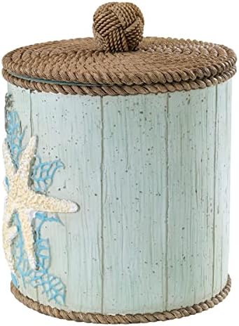 Avanti Linens - Covered Jar, Bathroom Storage for Q-Tips & Cotton Balls