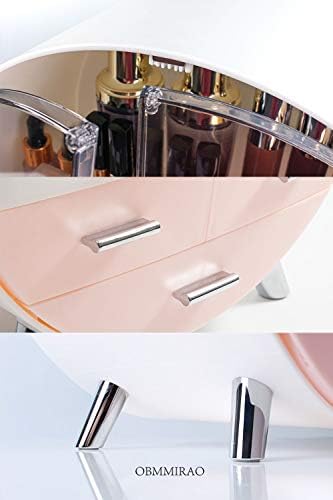 Elegant Dustproof Makeup Storage Organizer Box, Waterproof Medium Cosmetics Organizer Storage with Drawers Skincare Cosm
