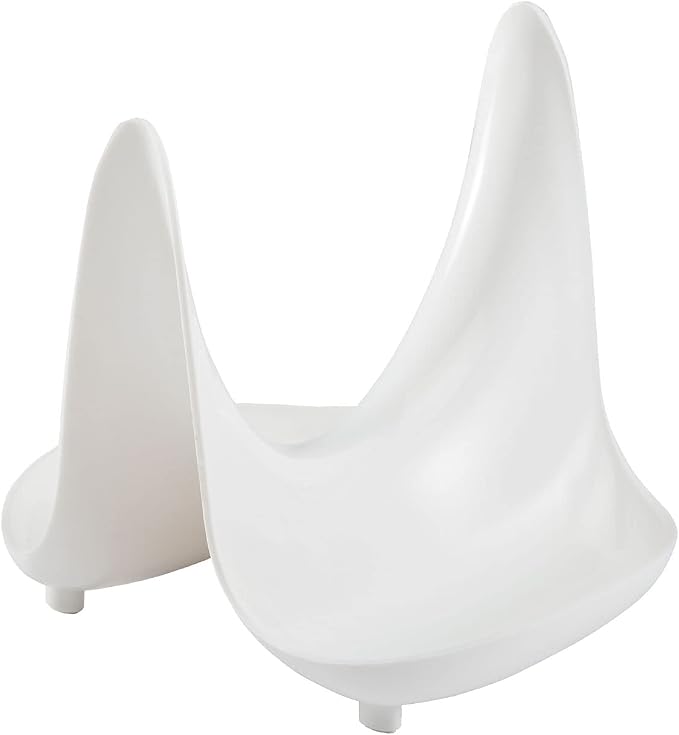 Hutzler Pot Lid Stand & Spoon Rest, White