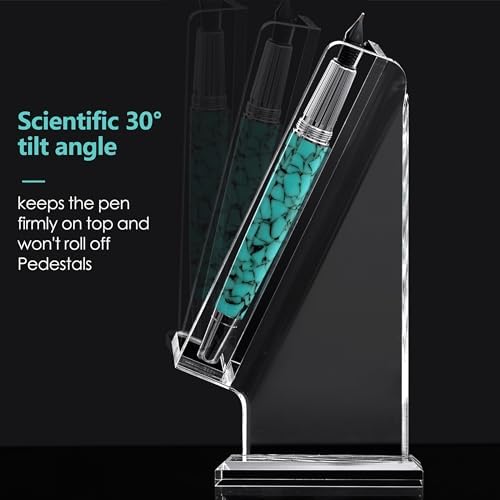 SANRUI Acrylic Pen Holder Desktop Display, Clear Vertical Pencil Stand