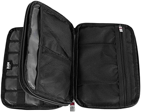 BUBM Double Layer Electronic Accessories Organizer, Travel Gadget Bag for Cables, USB Flash Drive, Plug and More, Perfec