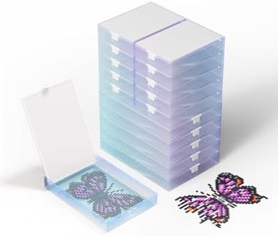 2-in-1 Diamond Art Trays With Lids,Anti-static Diamond Art Storage Containers, Diamond Art Accessories Diamond Painting 