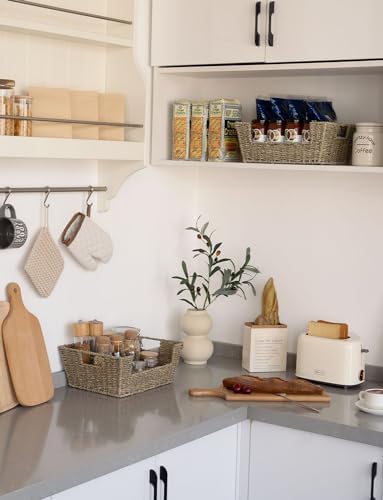 StorageWorks Pantry Baskets for Organizing, Storage Baskets, Seagrass