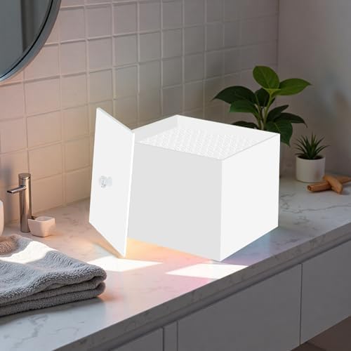Disposable Face Towel Holder Container Acrylic Box for Clean Towels White
