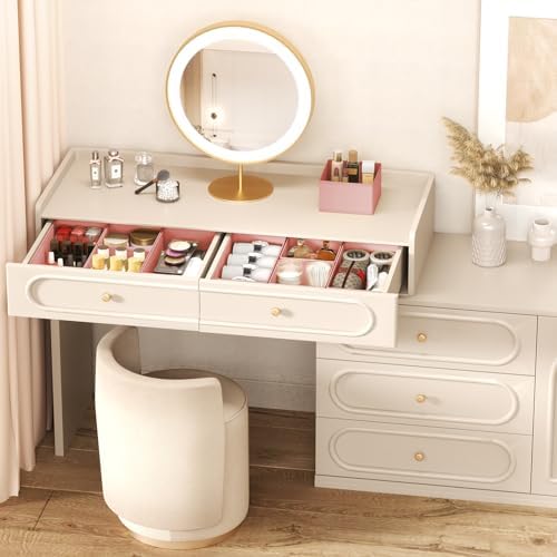 DIMJ Drawer Organizers Clothes, Set of 16 Dresser Organizer Bins, Fabric Closet Organizers and Storage, Shallow Drawer D