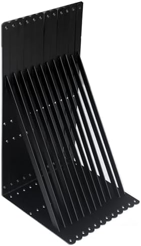 12 Pack L24 x H 12" Black Heavy Duty Shelf Brackets with Screws Metal Shelf Brackets Shelf Support Angle Brackets for Sh