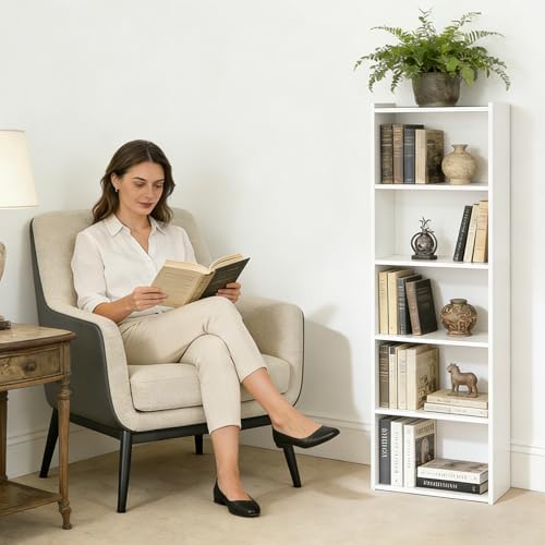 ZenStyle 5-Tier Open Bookcase and Bookshelf, Open Storage Shelf, Freestanding Display Storage Shelves Tall Book Shelf fo