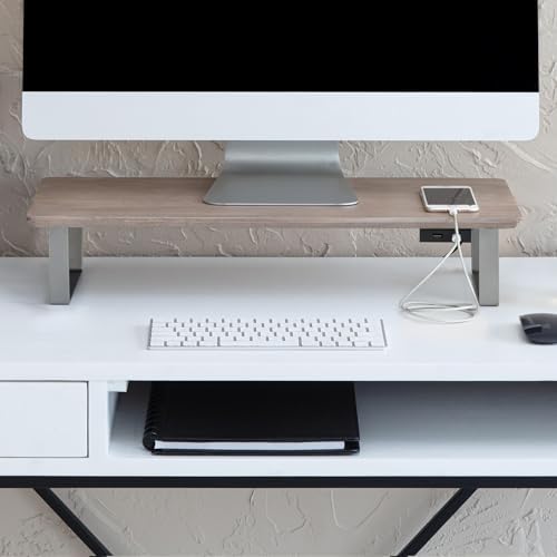 Anji Mountain Monitor Stand for Desk - Desktop Organizer & Laptop Riser, Ergonomic Monitor Riser, Space-Saving, Durable,