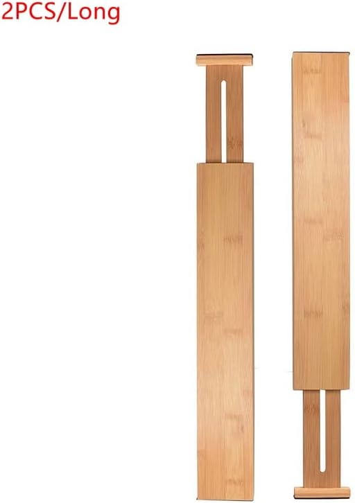 VIGAN 2/4PCS Adjustable Bamboo Drawer Dividers Bedroom Kitchen Drawer Storage Expandable Drawer Dividers For Cupboard Ca