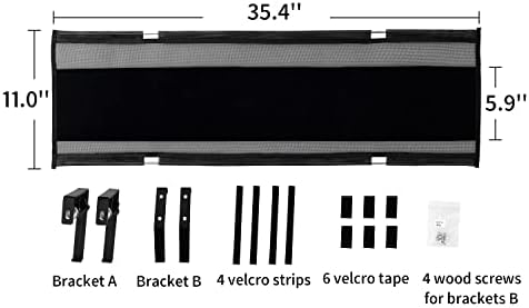 Under Desk 35 Inch Mesh Fabric Cable Management Tray, Power Cable Holder, Cord Organizer, Make Wire Tidy for Height Adju