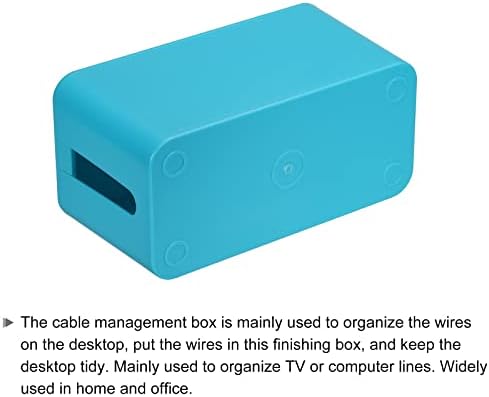 MECCANIXITY Cable Management Box PS Cord Organizer Box with Tie to Hide Wires & Power Strips Desk TV Computer Cable Orga