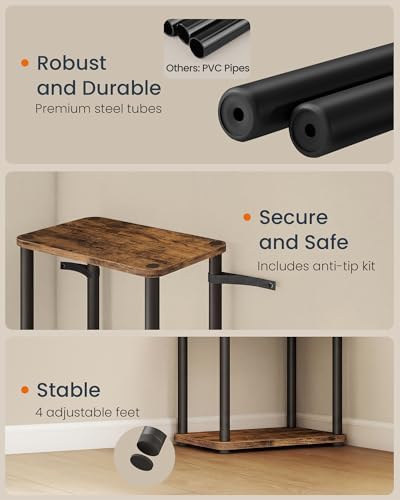 VASAGLE 5-Tier Shelf, Storage Shelves, Bookcase with Shelves, Living Room