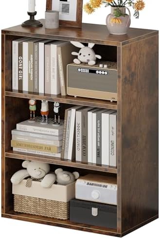 Book Shelf,3-Tier Bookshelf Storage Shelves, 35 Inch Bookcase