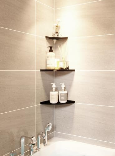 Corner Shelf, 3.0mm Aluminum Alloy Corner Shelf wall Mounted, for Offices, Bedrooms, Kitchens, Bathrooms, Dorm Rooms and