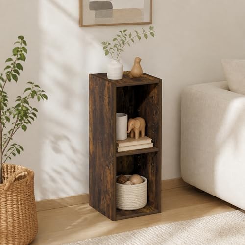 2-Tier Narrow Bookshelf, 8-Inch Width Bookcase, Book Shelf with Storage Shelf, 9.3 x 7.9 x 21.2, for Living Room, Home O