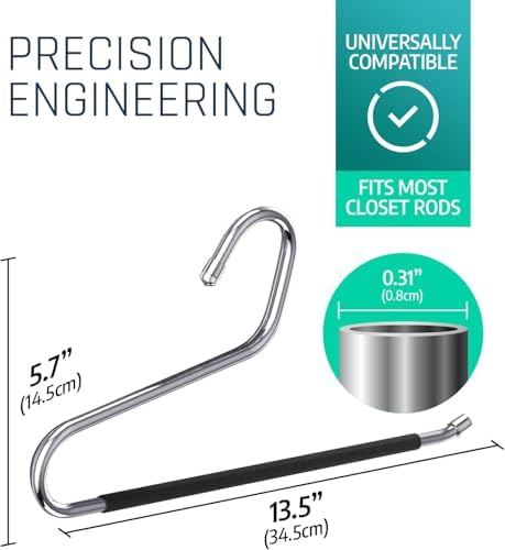 Pants Hangers for Men- 15 Metal Pant Hangers Non Slip Open Ended Trouser Hanger