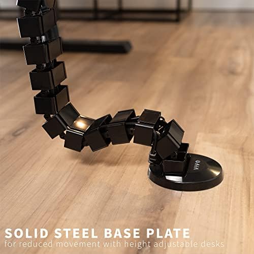 VIVO Black Clamp-on Desk Vertebrae Cable Management Kit, DESK-AC01P-B
