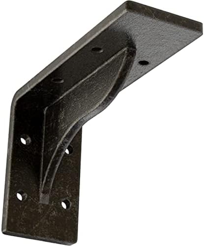 2" W x 6" D x 3 3/4" H Embrey Steel Bracket, Antiqued Warm Silver