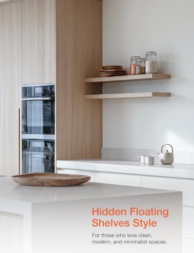 BATODA 24" Floating Shelf Bracket 2PCS, Hidden Bracket for Floating Shelves