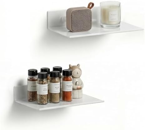 Z metnal Small Floating Shelves,Mini Display Shelf for Phone Ceiling, Slim Narrow Lack Wall Shelf, Aluminum, Wall Mounte