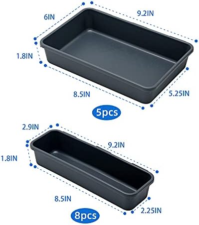 Gonice 13 PCS Drawer Organizer Tray, Interlocking Desk Drawer Organizer