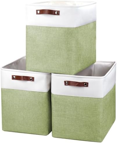 Bagnizer Large Fabric Storage Baskets | 50L Storage Bins, Decorative Linen Closet Baskets with Handles for Organizing, S