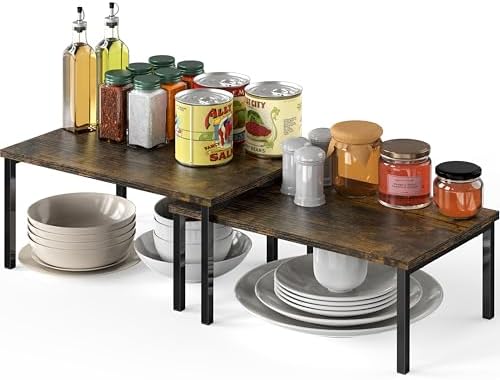 Simple Houseware Extra Large Kitchen Cabinet Counter Shelf, Rustic Brown