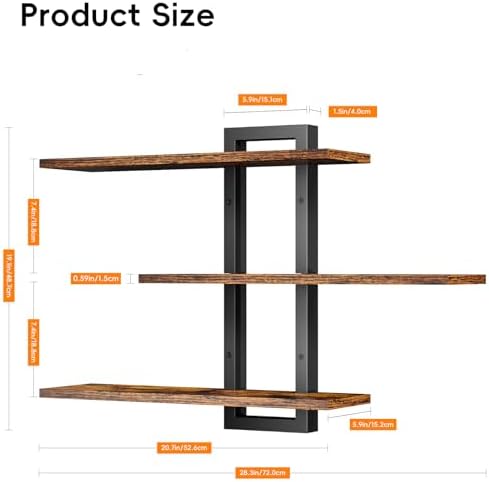 Homode Floating Shelves for Wall, Wood Wall Shelves for Bathroom