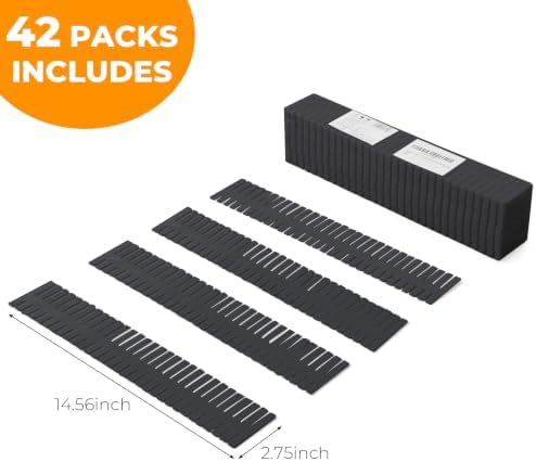 ALBAD Plastic Drawer Dividers Adjustable Drawer Organizer Dividers Separator for Tidying Clutter/Cutlery/Underwear/Socks