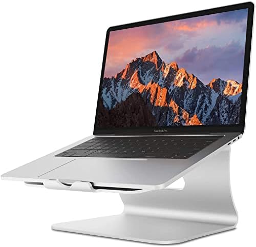 Laptop Stand, Aluminum Notebook Holder Riser Heat-Vent for MacBook Air/Pro, Dell, HP, Lenovo, Microsoft Surface, Samsung