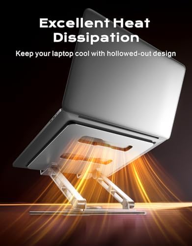 RIWUCT 360° Rotatable Laptop Stand for Desk Adjustable Height