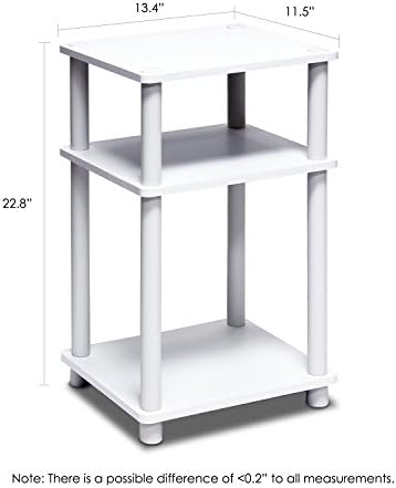 Furinno Shelves 3-Tier Industrial Style Bookcase, Display Shelf, 35 Wide, Brown
