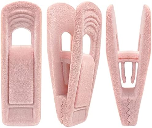 TOFIIGREM Light Pink Velvet Hangers (80-Pack), Non-Slip Strong Hanger Clips for Velvet Skirts & Pants