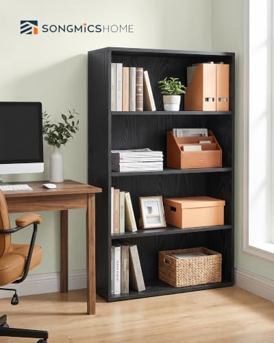 SONGMICS HOME 4-Tier Bookshelf, Shelving Unit