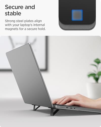 Spigen Slim Fold Adhesive Laptop Stand 2 Piece Foldable Portable