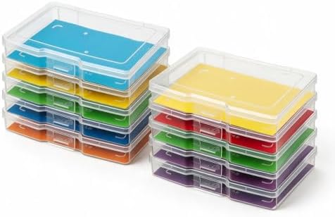 novelinks 10 Pack 4"x6" Clear Photo Storage Boxes and Photo Box Organizers