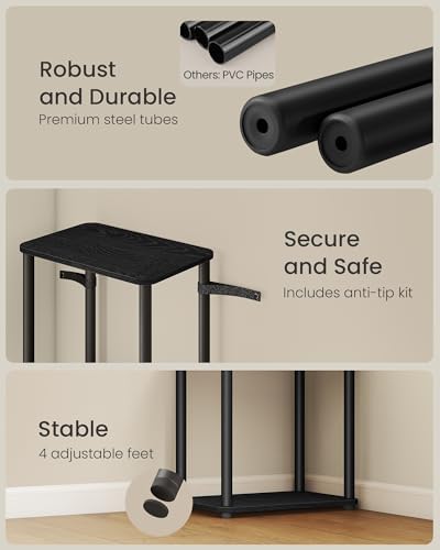 VASAGLE 3-Tier Shelf, Storage Shelves, Bookcase with Shelves, Living Room