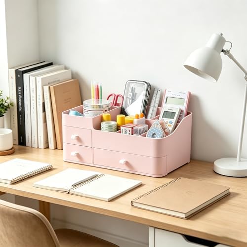 Makeup Organizer with 3 Drawers, Bathroom Counter Organizer.