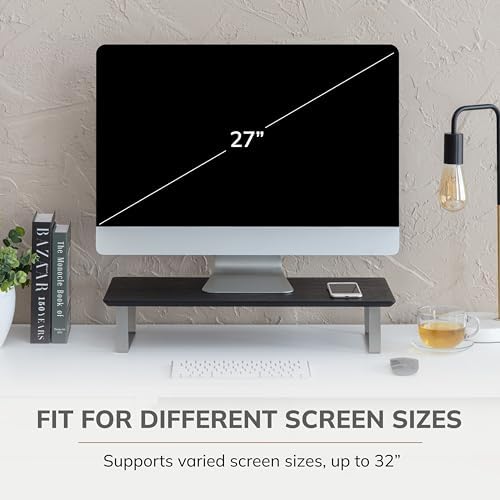 Anji Mountain Monitor Stand for Desk - Desktop Organizer & Laptop Riser, Ergonomic Monitor Riser, Space-Saving, Durable,