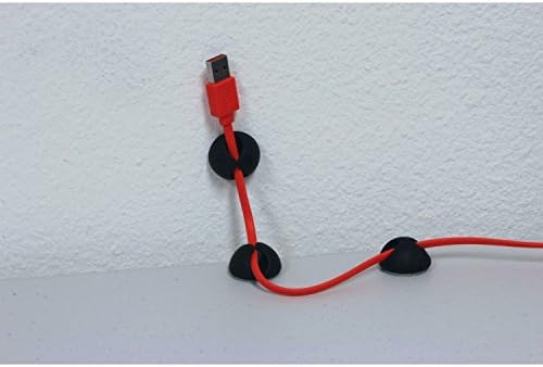 ROK Hardware Multipurpose Silicone Cable Clip Grip Wire Cord Type USB Desk Wall Desktop Organizer Charger Holder (10 Pac