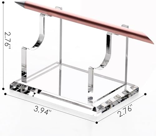 SANRUI 2 Tier Acrylic Pen Holder Display Stand, Clear Desk Pencil Rack