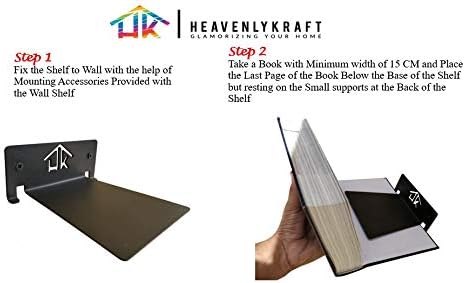 Wall Mounted Metal Floating Bookshelf Supported by Superheros Invisible Bookshelf Metal Shelf Superhero Decoration Shelf